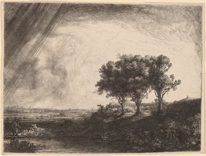 De tre træer af Rembrandt van Rijn
