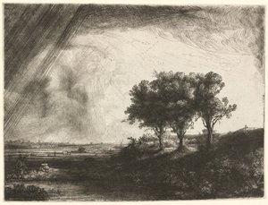 De tre træer af Rembrandt van Rijn