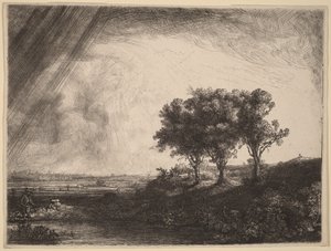 De tre træer af Rembrandt van Rijn