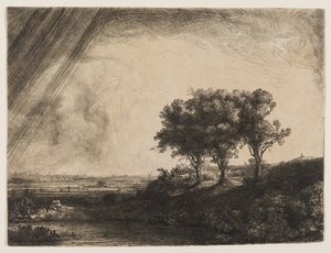 De tre træer af Rembrandt van Rijn
