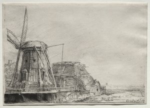 Vindmøllen, 1641. af Rembrandt van Rijn