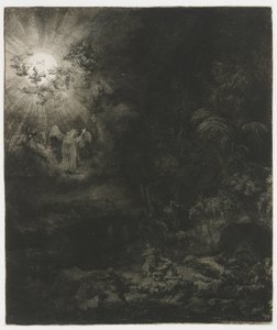 Englen viser sig for hyrderne af Rembrandt van Rijn