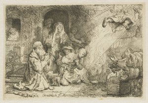 Englen forlader familien til Tobias af Rembrandt van Rijn