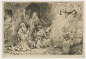 Englen forlader familien til Tobias af Rembrandt van Rijn