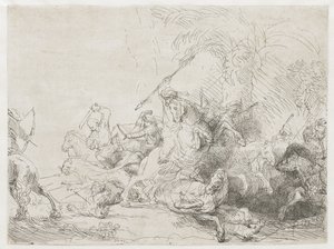 Den store løvejagt af Rembrandt van Rijn