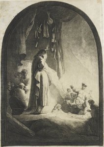 Rejsningen af Lazarus: den større tallerken af Rembrandt van Rijn