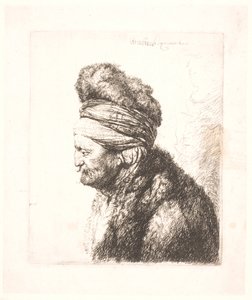 Det andet orientalske hoved (Rembrandts far?) af Rembrandt van Rijn