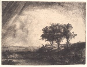 De tre træer af Rembrandt van Rijn
