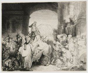 Mordokajs triumf af Rembrandt van Rijn