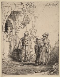 Tre orientalske figurer (Jakob og Laban) af Rembrandt van Rijn