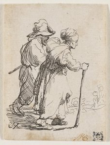 To vagabonder, en mand og en kvinde af Rembrandt van Rijn