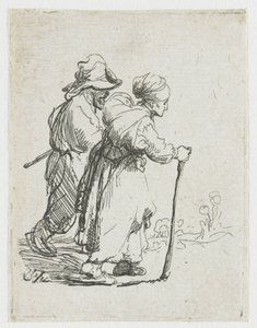 To vagabonder, en mand og en kvinde af Rembrandt van Rijn