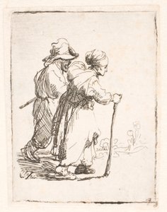 To vagabonde, en mand og en kvinde af Rembrandt van Rijn