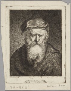 Melankolsk gammel mand af Rembrandt van Rijn