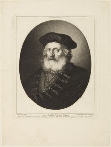 Gammel mand med baret af Rembrandt van Rijn