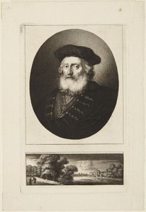 Gammel mand med toque af Rembrandt van Rijn