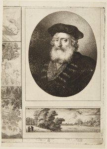 Gammel mand med toque af Rembrandt van Rijn