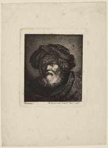 Gammel mand med hue af Rembrandt van Rijn