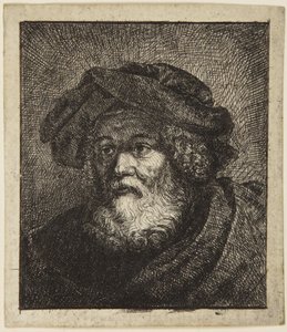 Gammel mand med hue af Rembrandt van Rijn