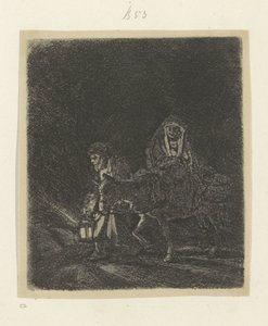 Fly til Egypten: Night Piece Recueil de quatre-vingt-cinq estampes originales (serietitel) af Rembrandt van Rijn