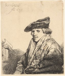 Ung mand i fløjlshue (Ferdinand Bol?) af Rembrandt van Rijn