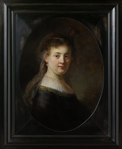Ung kvinde i fantasykostume, 1633 af Rembrandt van Rijn