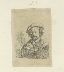 Selvportræt med baret og dekoreret kappe Recueil de quatre-vingt-cinq estampes originales (serietitel) af Rembrandt van Rijn