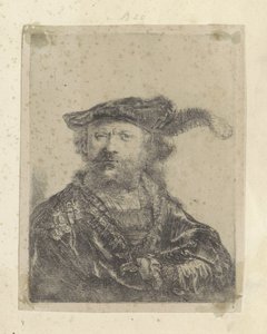 Selvportræt med fløjlsbasker med fløjl Recueil de quatre-vingt-cinq estampes originales (serietitel) af Rembrandt van Rijn