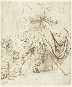 Siddende skuespiller i rollen som Capitano af Rembrandt van Rijn