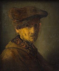Mand med hat. (Portræt af Rembrandts far) af Rembrandts skole