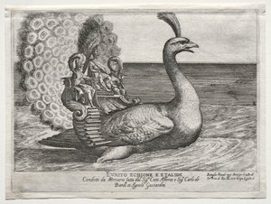 Søkamp repræsenteret ved Arno-floden i Firenze, til Cosimo di Medicis ægteskab, 1608.