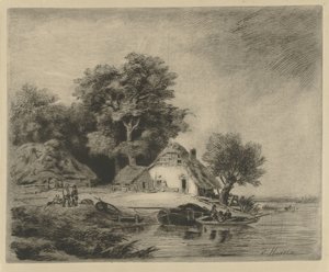 Gård på vandet af Remigius Adrianus Haanen