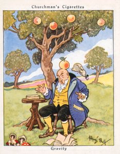 Tyngdekraft (farvelitografi) af René Bull