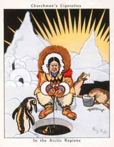 I de arktiske områder (farvelitografi) af René Bull