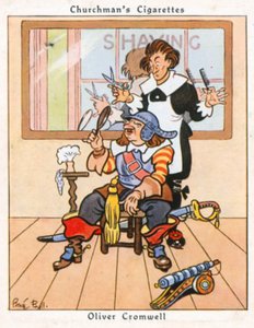 Oliver Cromwell (farvelitografi) af René Bull