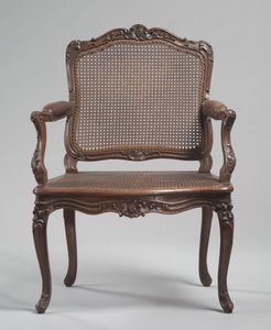 Arm Chair, ca. 1740 (udskåret træ, stok) af René Cresson