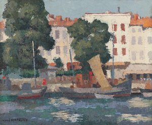 Le Quai des Dames (olie på hessian)