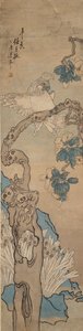 Papegøje i blomstertræ, 1835-1893 af Ren Xun