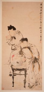 To drenge leger med guldfisk, 1879