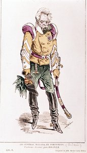 Jacques Offenbach: "Parisisk liv". General Malaga fra Puerto Rico, Draners kostume. 1866.