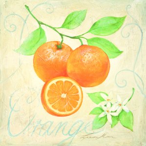 Friske appelsiner og blomster