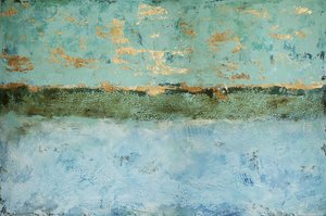 Tekstureret Golden Horizon af Renate Holzner