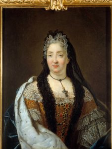 Portræt af Anne Marie de La Tremoille, Prinsesse af Ursins (1642-1722) Maleri tilskrevet Rene Antoine Houasse (1645-1710)