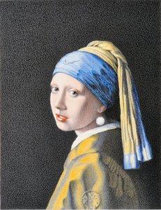 VERMEER-Golf, 2018, farveblyantstegning på papir