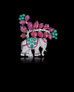 Art Deco elefantbroche