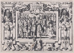 Jason ankommer til Colchis Jason ankom endelig til Colchis..., 1563. af Rene Boyvin