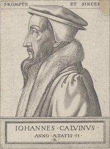Jean Calvin (1509 - 1564), teolog og primær kraft i den protestantiske reformation, 53 år