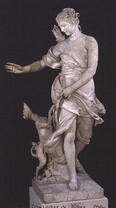 Diana og hendes hund af Rene Fremin