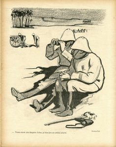 Illustration af Hermann-Paul (1864-1940) i Le Canard Sauvage af Rene George Hermann Paul