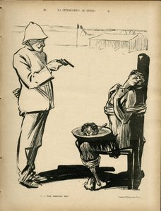 Illustration af Hermann-Paul (1864-1940) i Le Rire, 04/03/05 - La civilization au congo - Kolonisering kolonialisme kolonier, Congo, Antikolonialisme - Sort